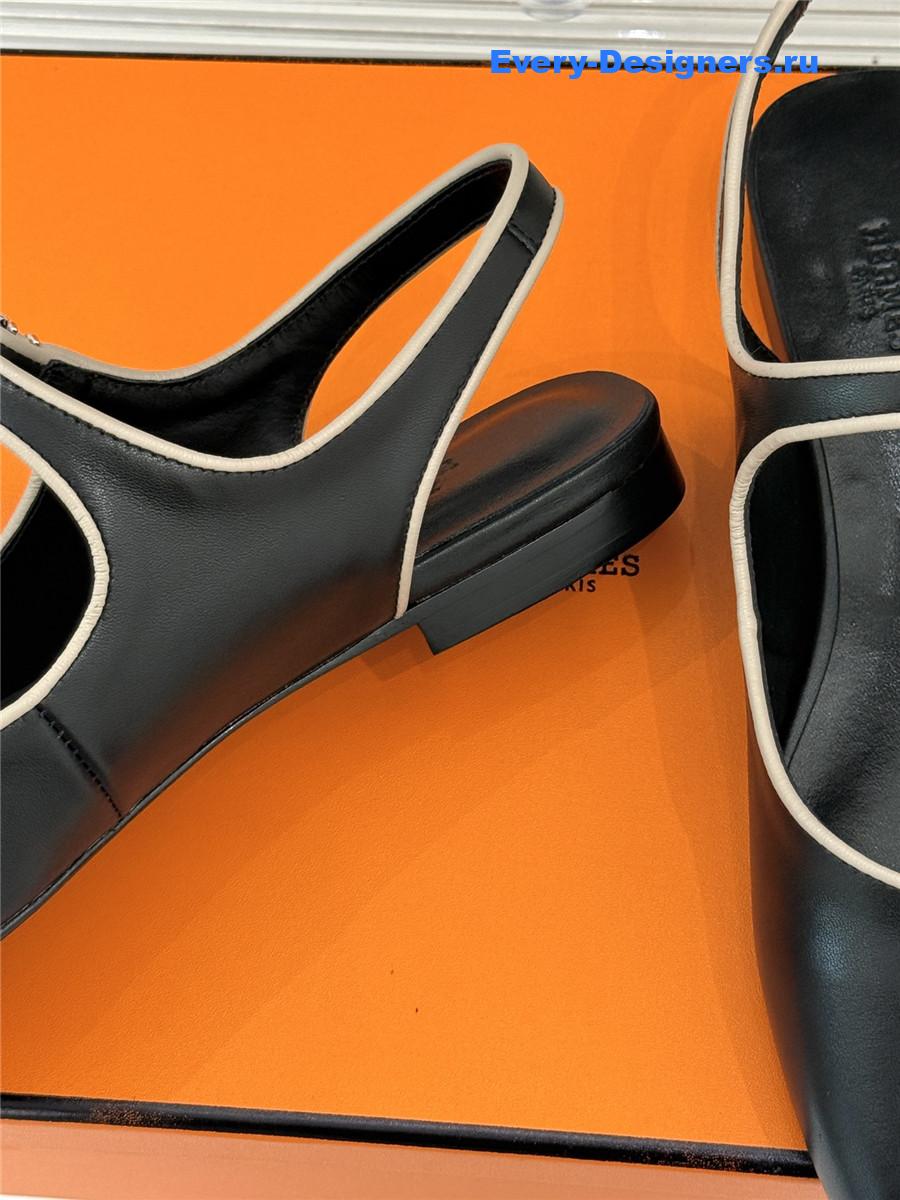 H**me5 black kleo slingback sandals