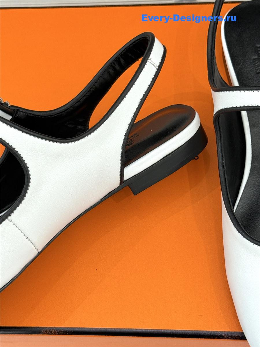 H**me5 white kleo slingback sandals