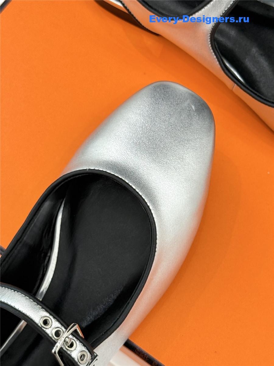 H**me5 silver kleo slingback sandals