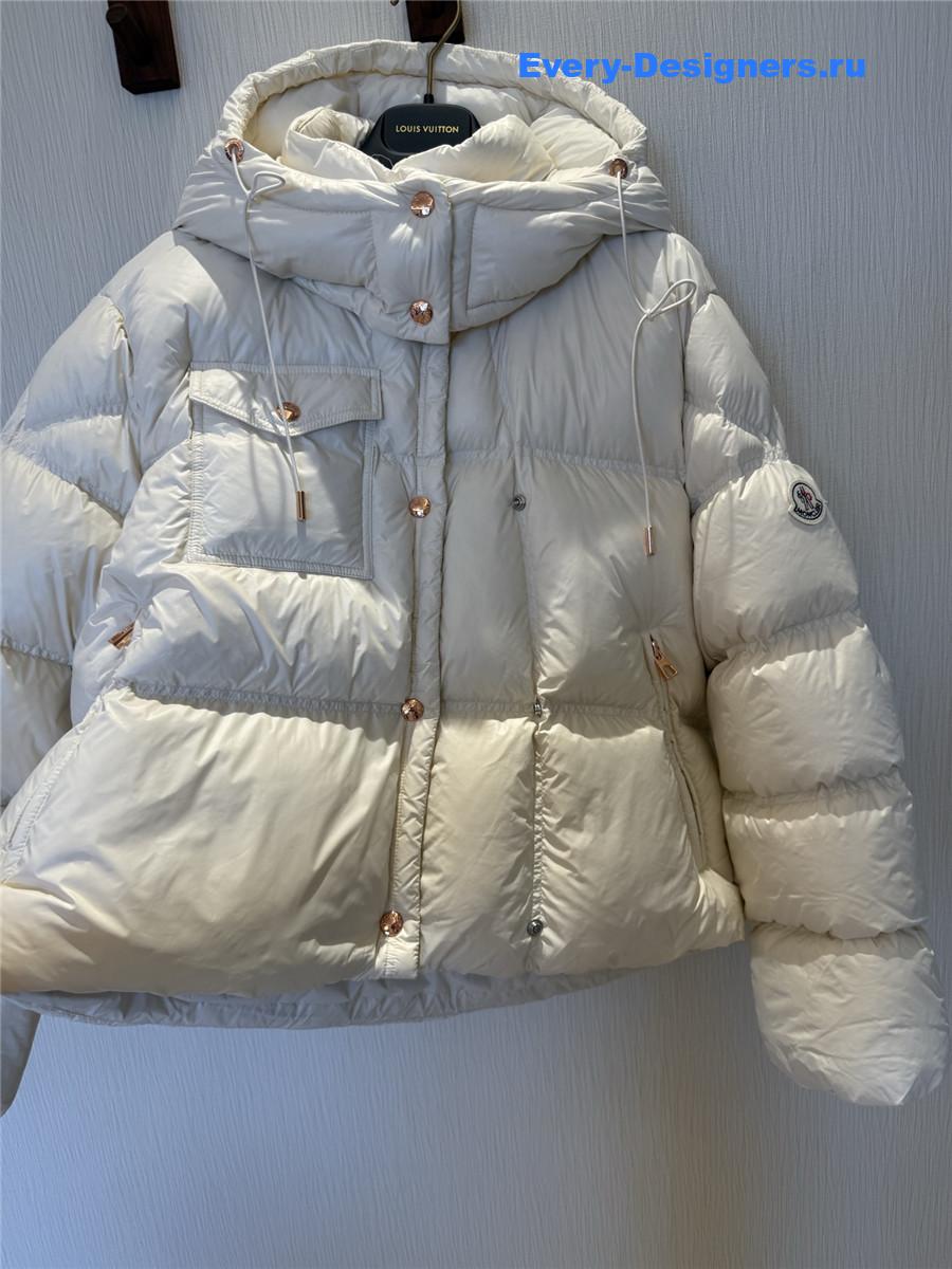 Moncler White Erea Down Jacket