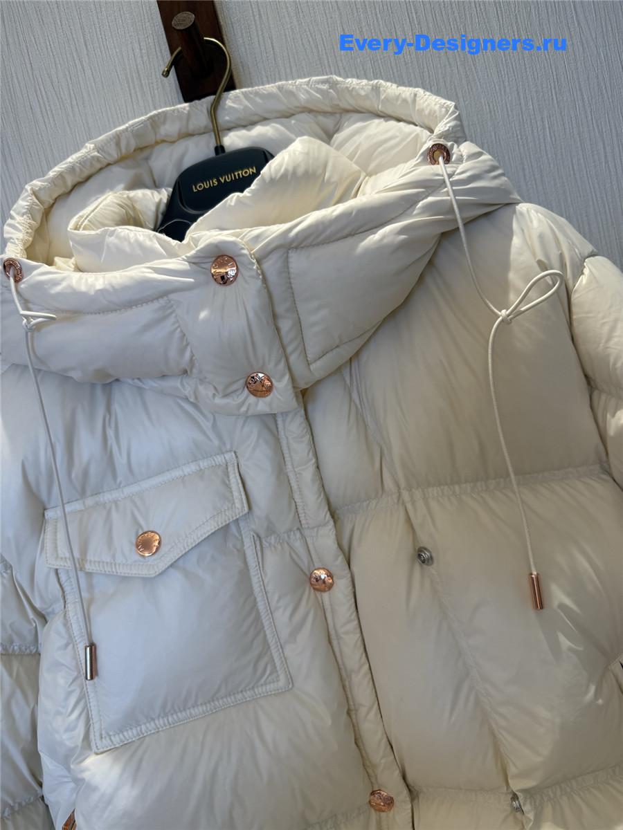 Moncler White Erea Down Jacket