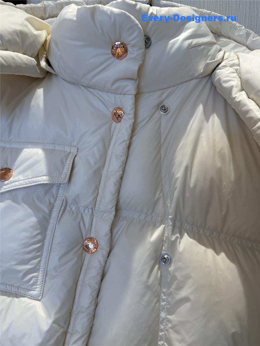 Moncler White Erea Down Jacket