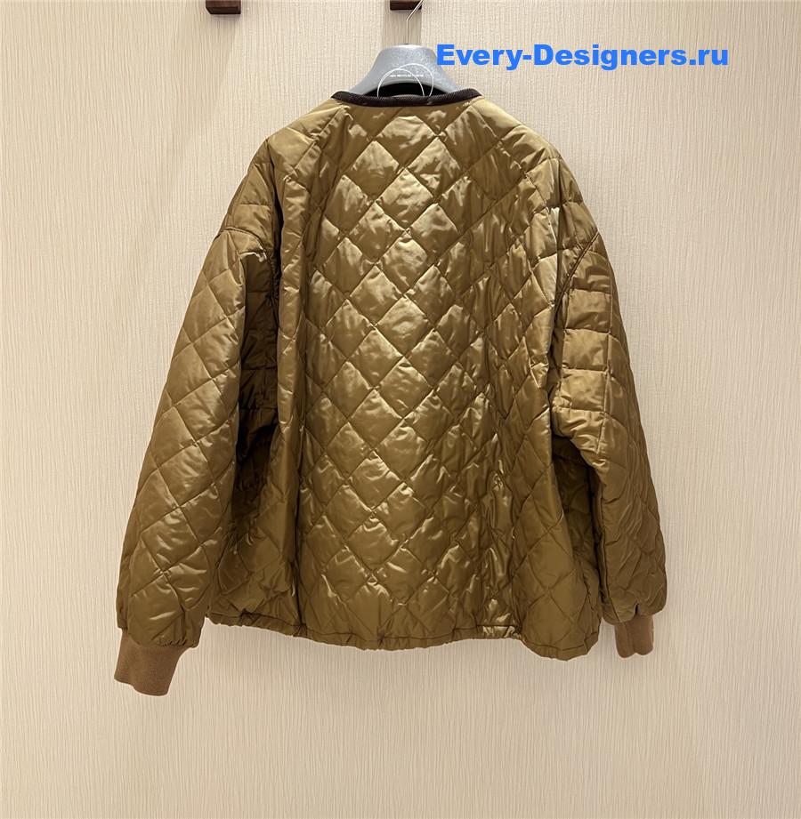 Pra*a brown quilted light re-nylon jacket