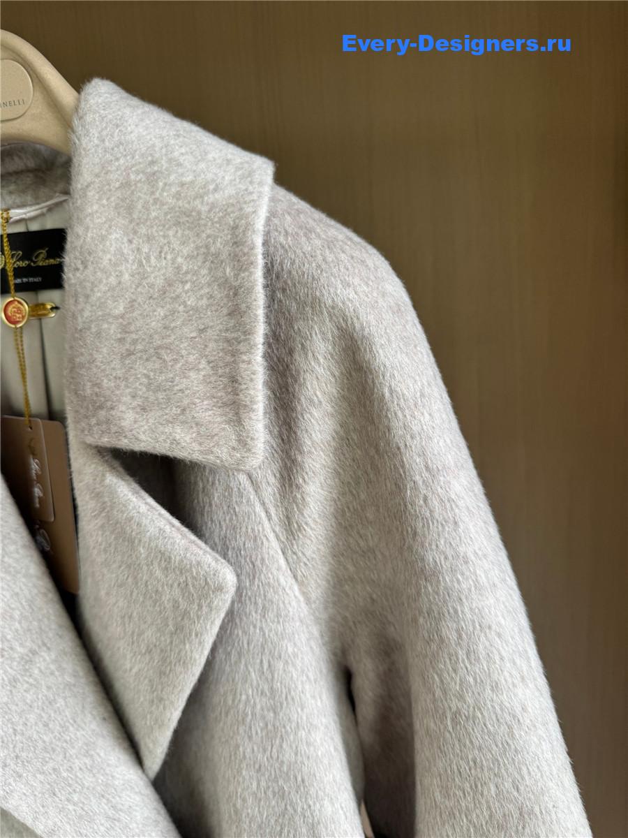 L0r0 P1ana light grey cashmere coat