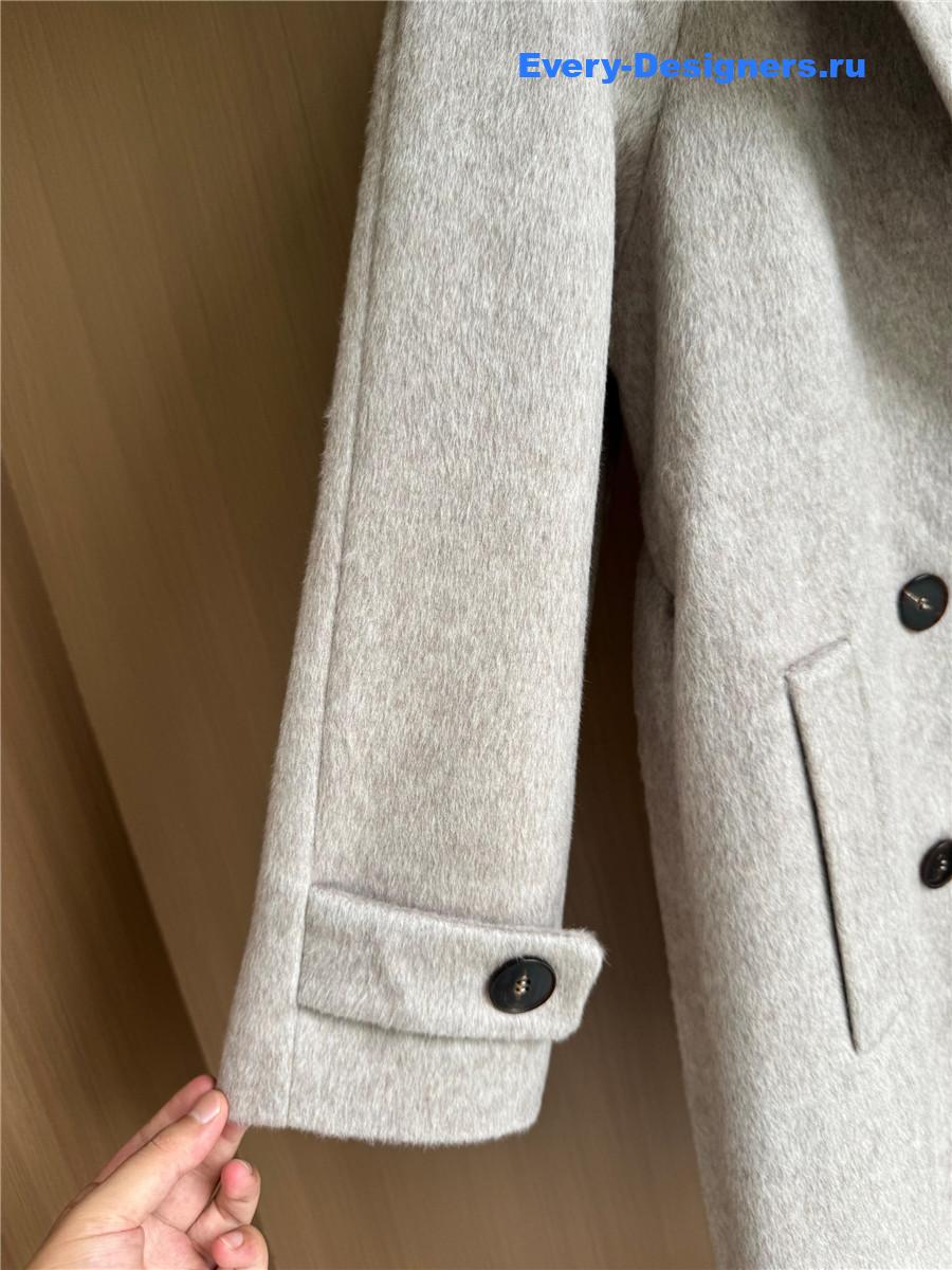 L0r0 P1ana light grey cashmere coat