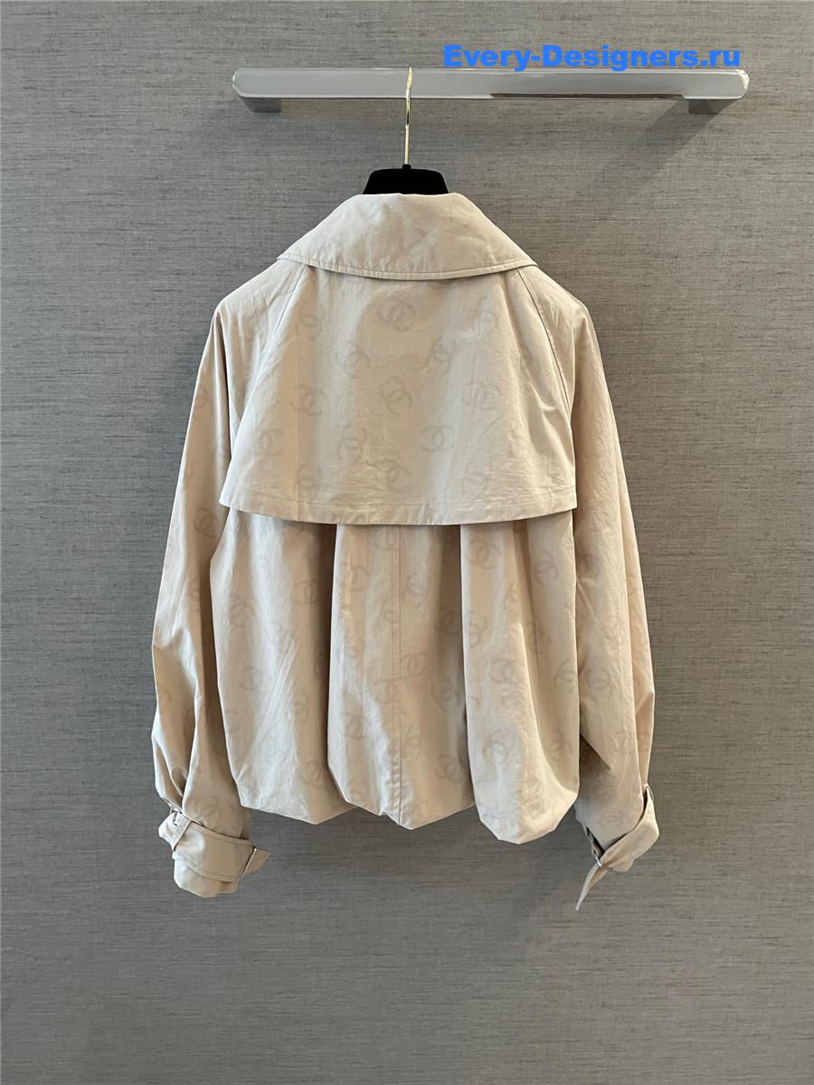 Ch**el neutrals cc logo trench coat