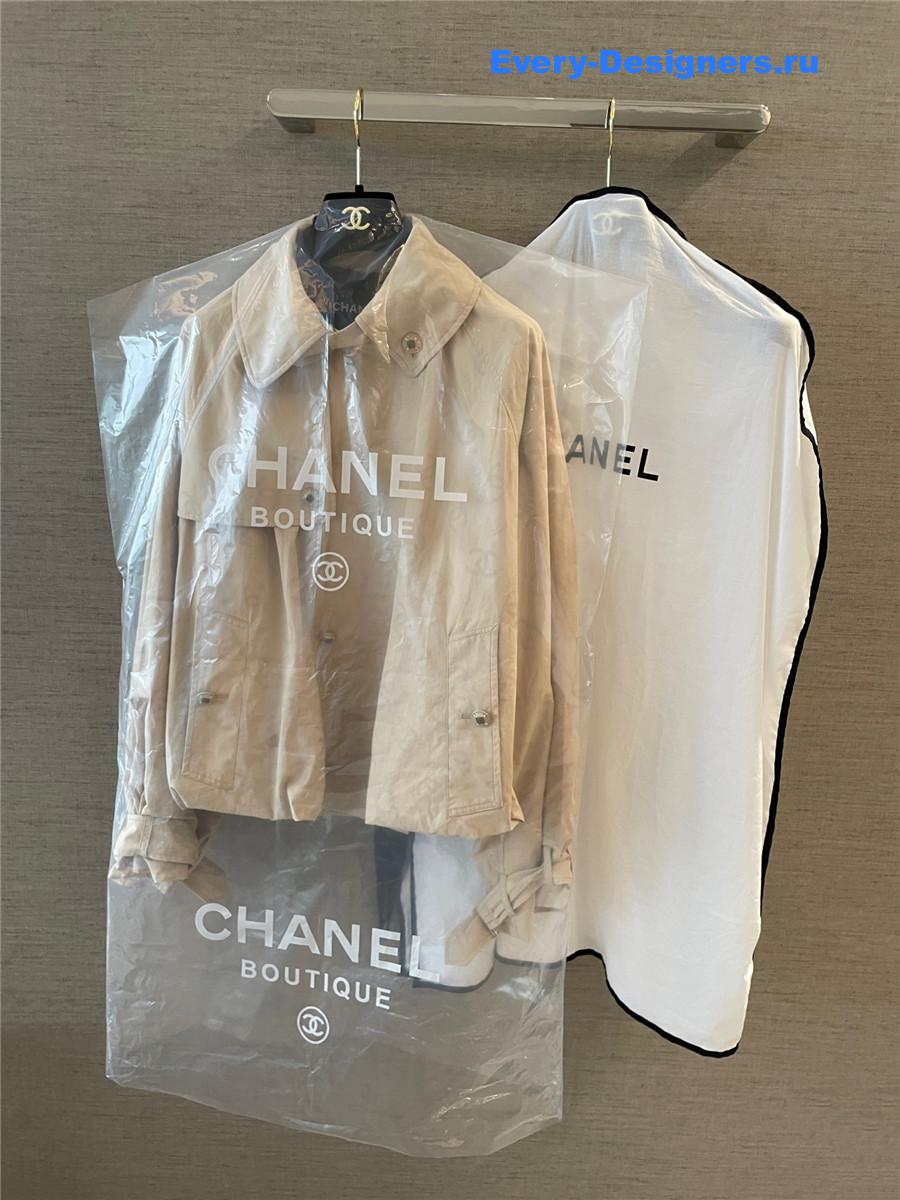 Ch**el neutrals cc logo trench coat