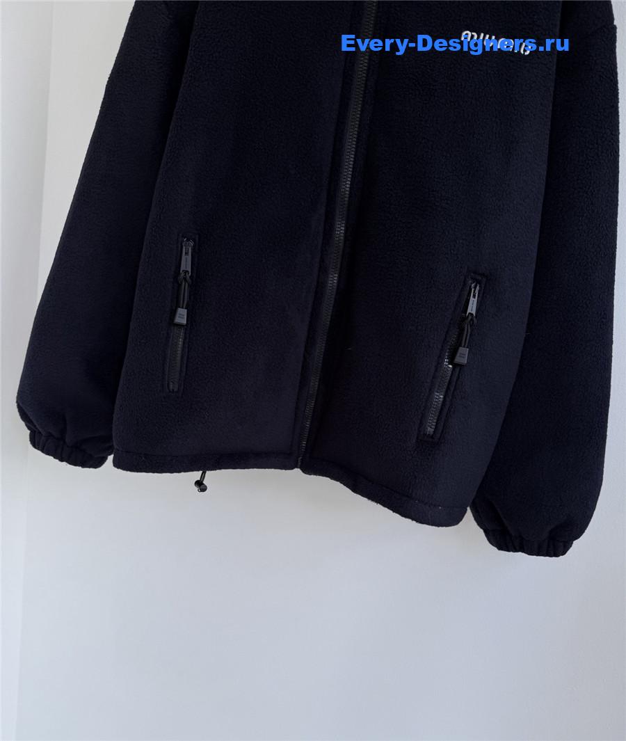 Miu Miu Navy Fleece Down Jacket