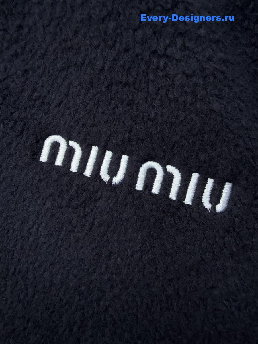 Miu Miu Navy Fleece Down Jacket