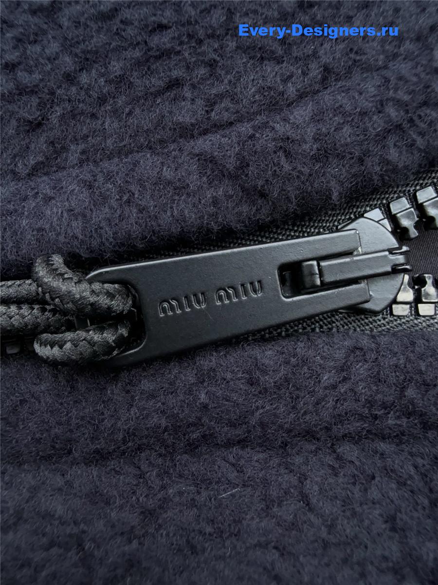 Miu Miu Navy Fleece Down Jacket