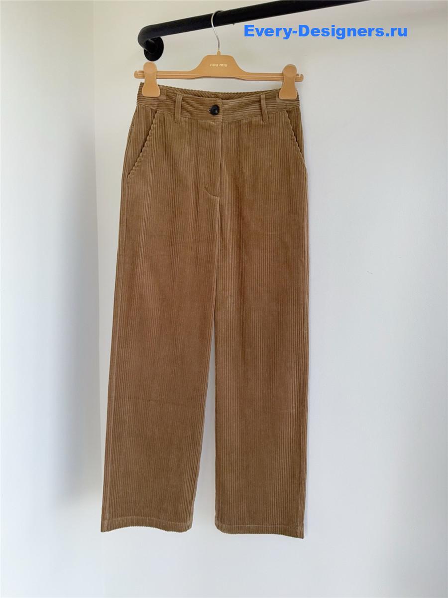 Miu Miu Corduroy Wide-Leg Pants