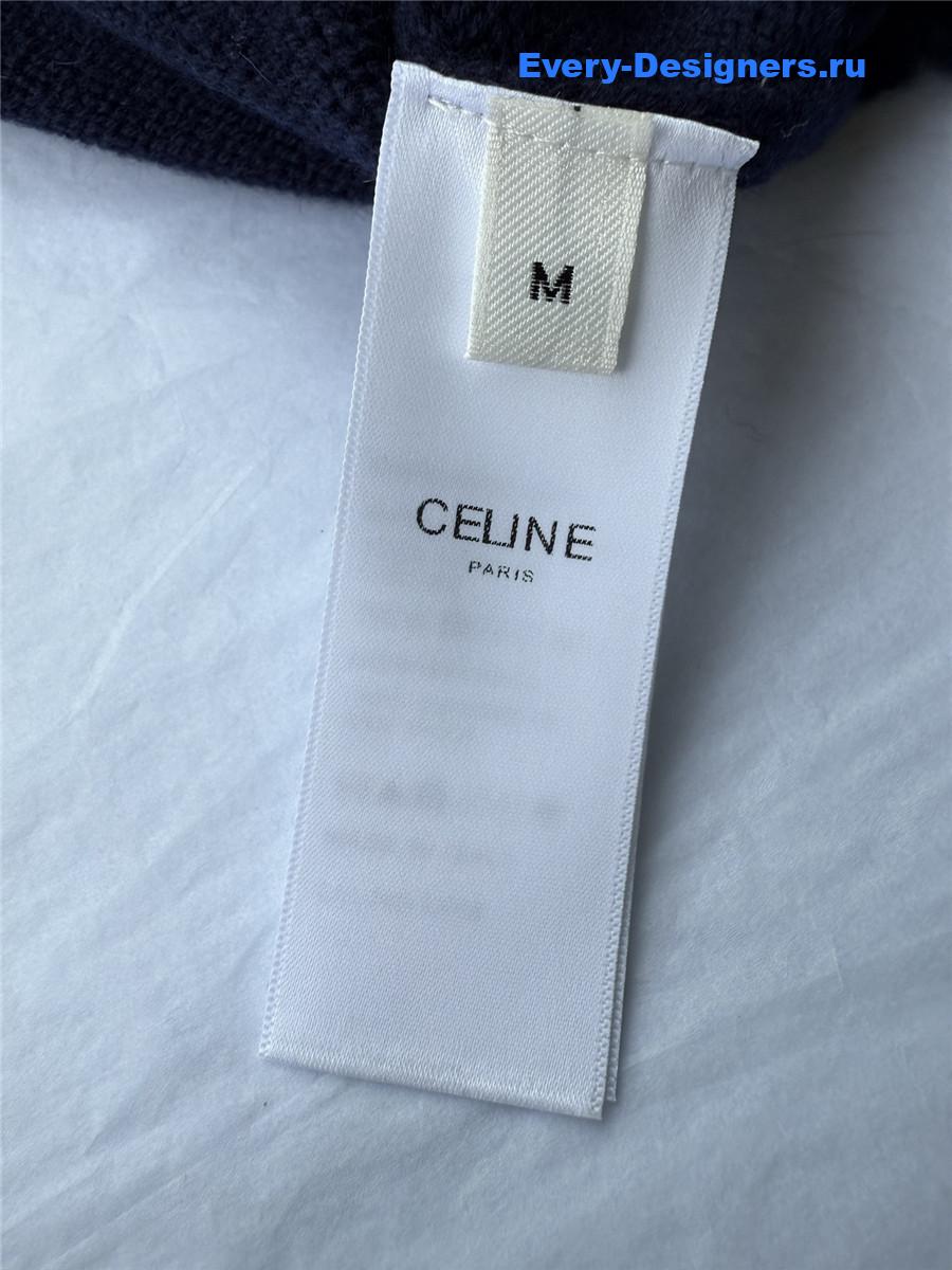 Ce1i*e logo jacquard-knit crewneck cardigan