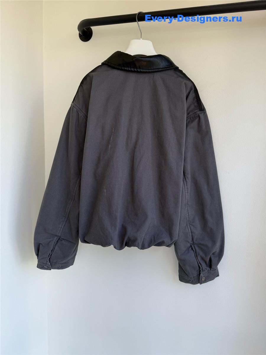 Acne Studios Gray Heavy Twill Bomber Jacket