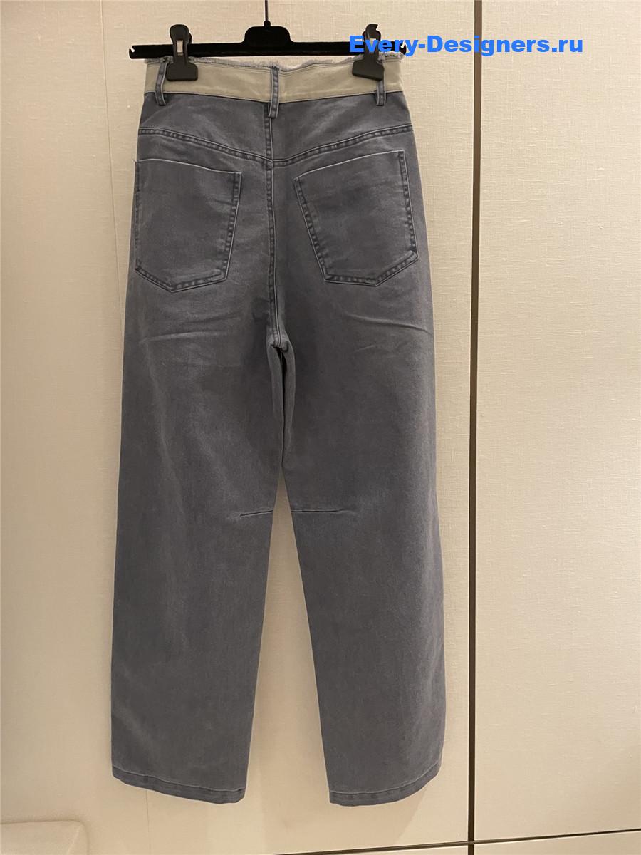 A1exa*der wang grey raw-edge jeans