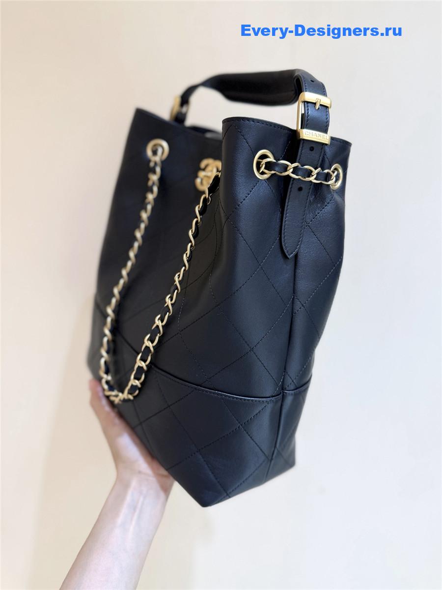 Ch**el calfskin black hobo