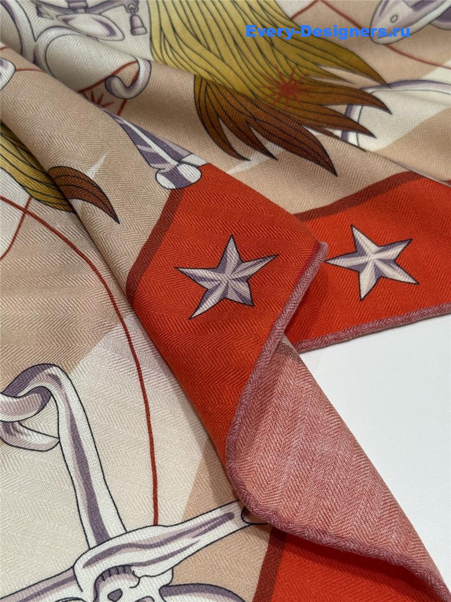 H**me5 orange cashmere silk scarf