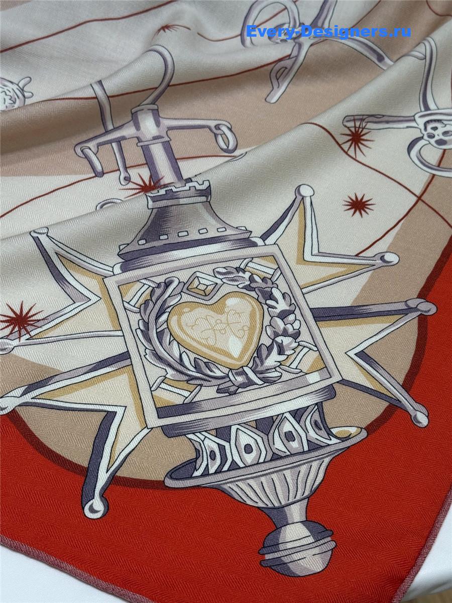 H**me5 orange cashmere silk scarf