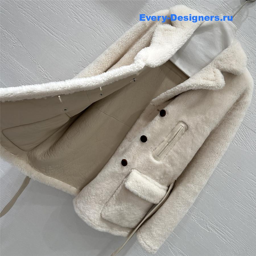 Miu Miu Beige Shearling Jacket
