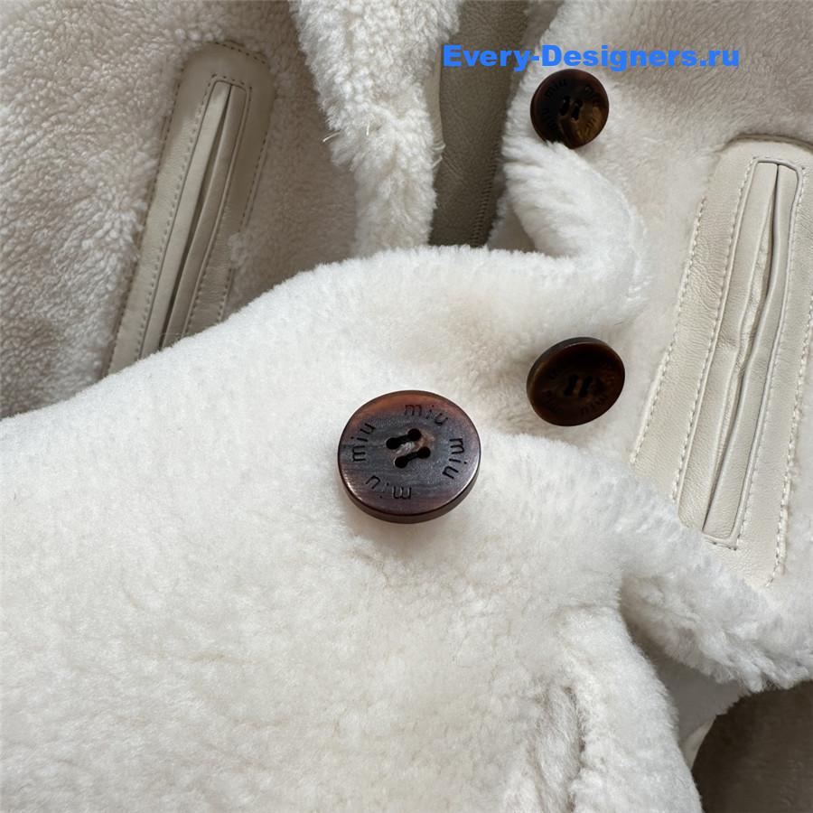 Miu Miu Beige Shearling Jacket