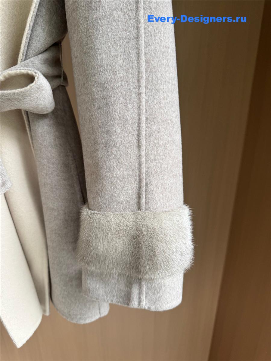 F**di grey mink cashmere coat