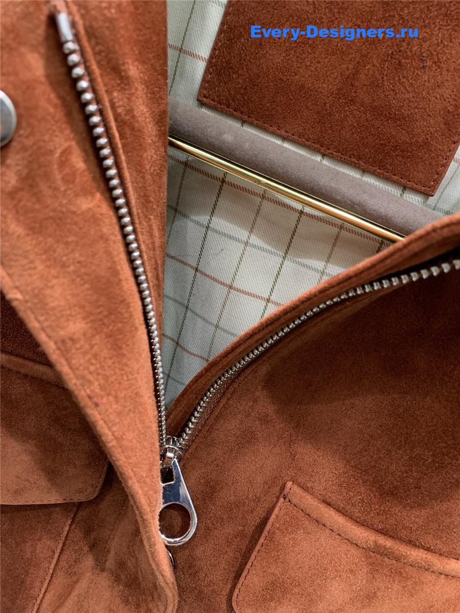 L0r0 P1ana iconic mini suede traveler coat