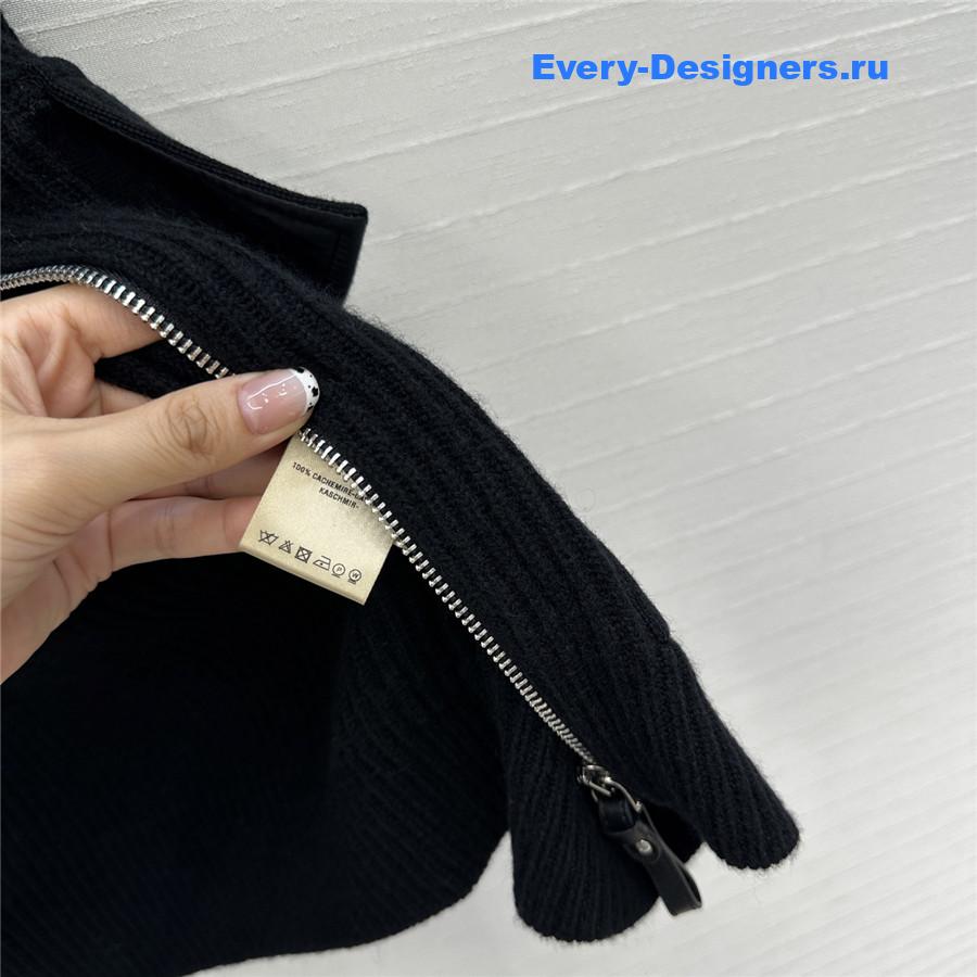 H**me5 cardigan zip winter black sweater