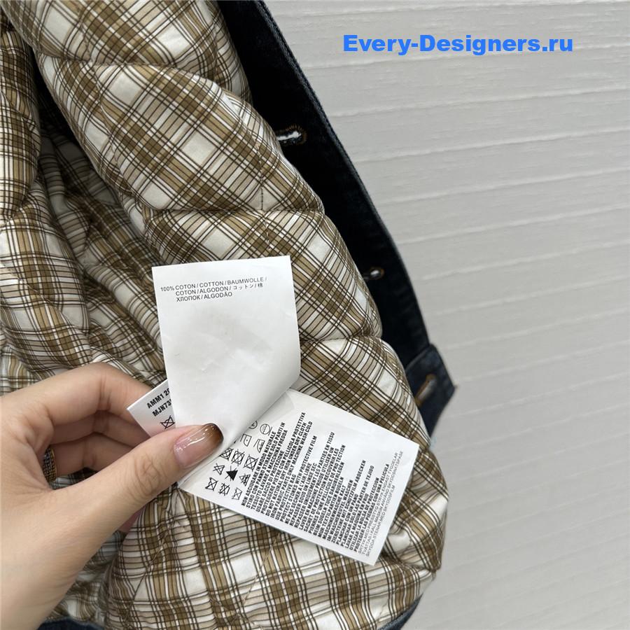 Miu Miu Navy Flocked Denim And Velvet Blouson Jacket