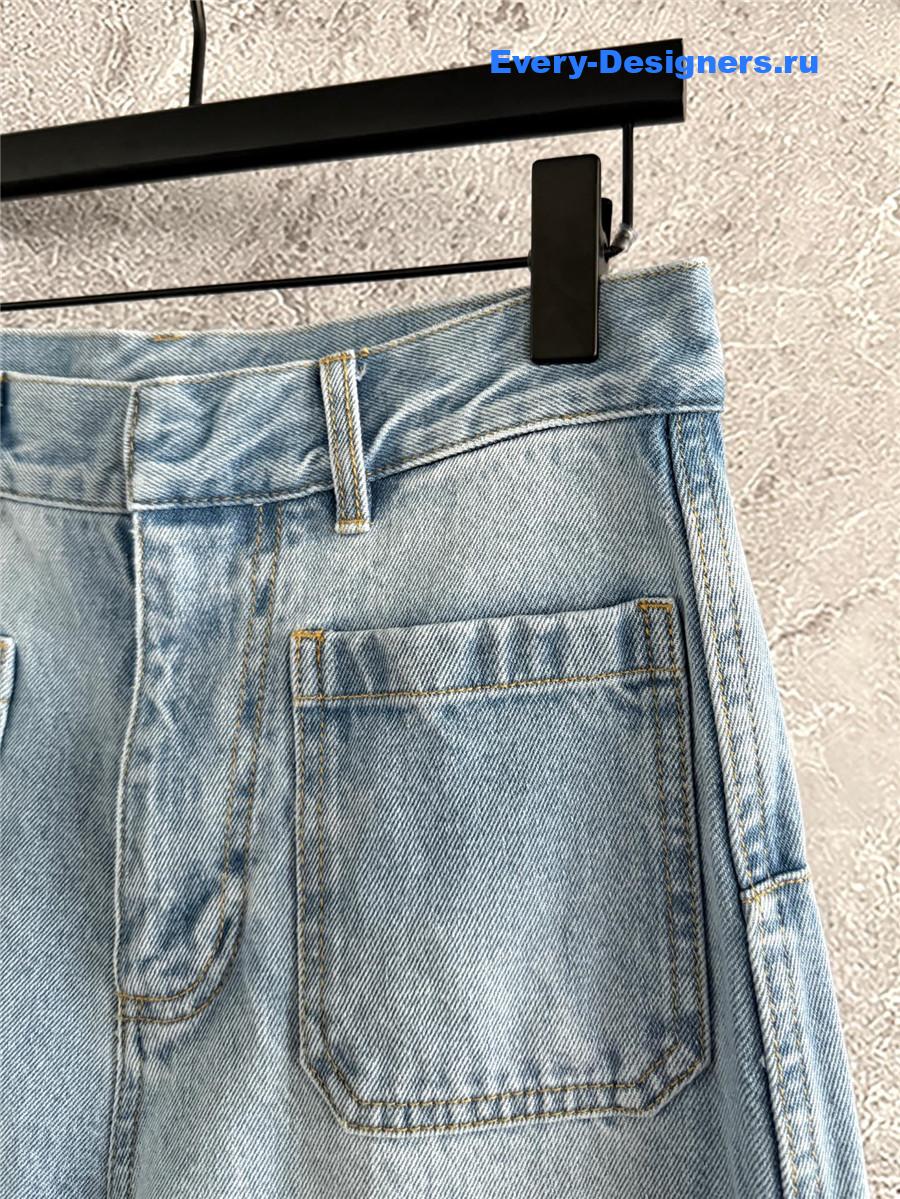 D10r high-rise wide-leg straight jeans