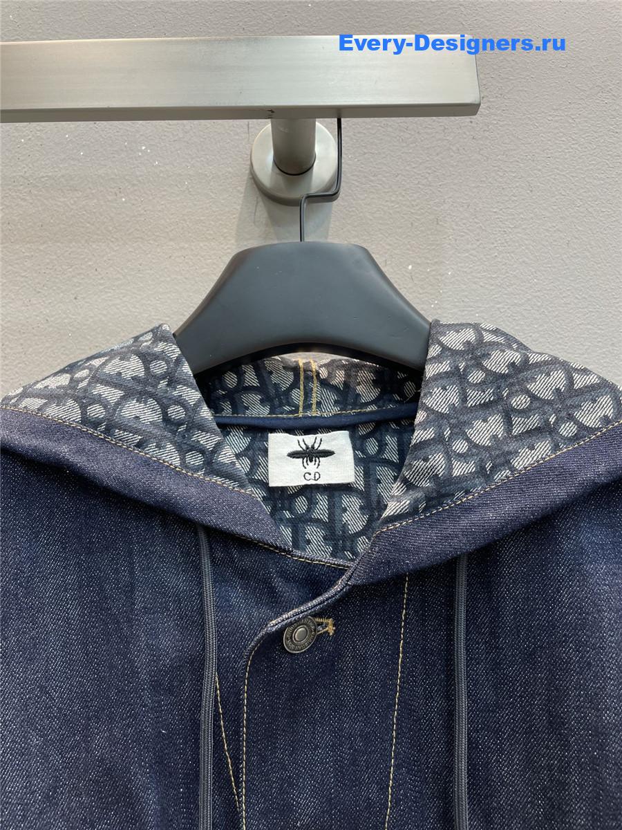 D10r oversized hooded denim jacket