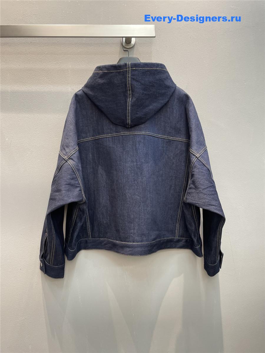 D10r oversized hooded denim jacket