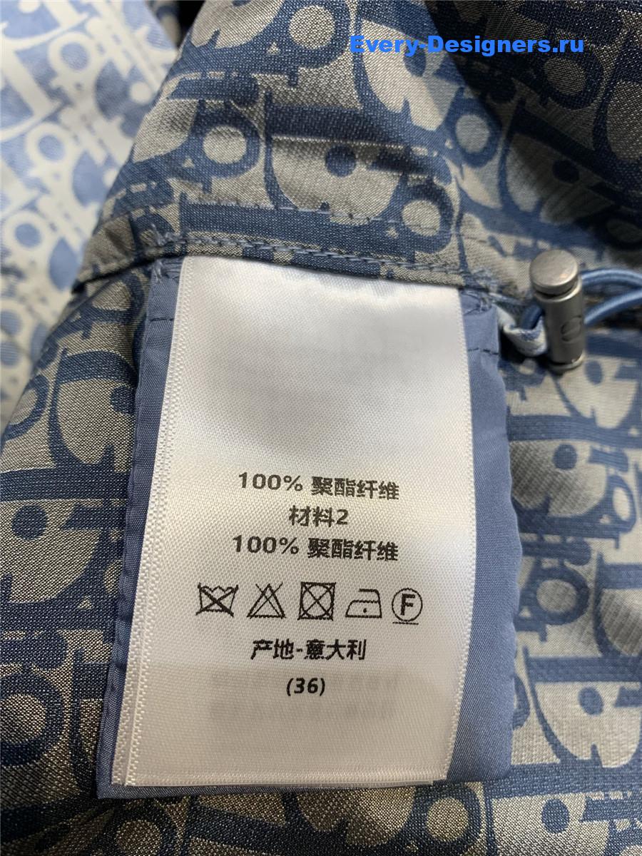 D10r blue oblique hooded jacket