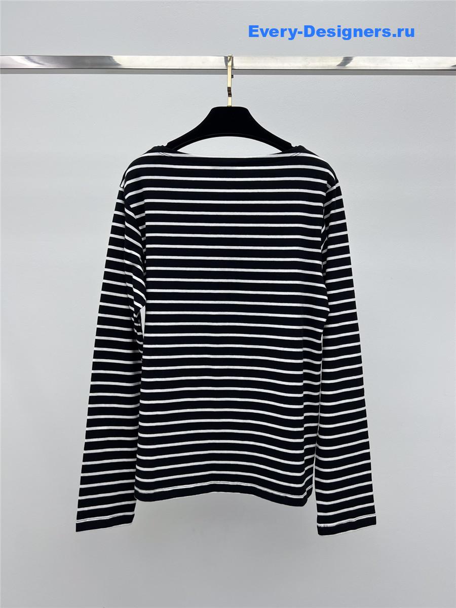 Ch**el cc striped long sleeve