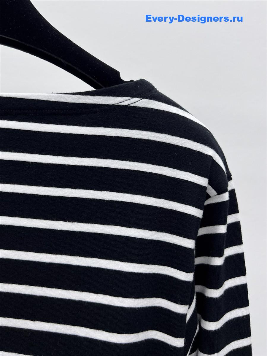 Ch**el cc striped long sleeve