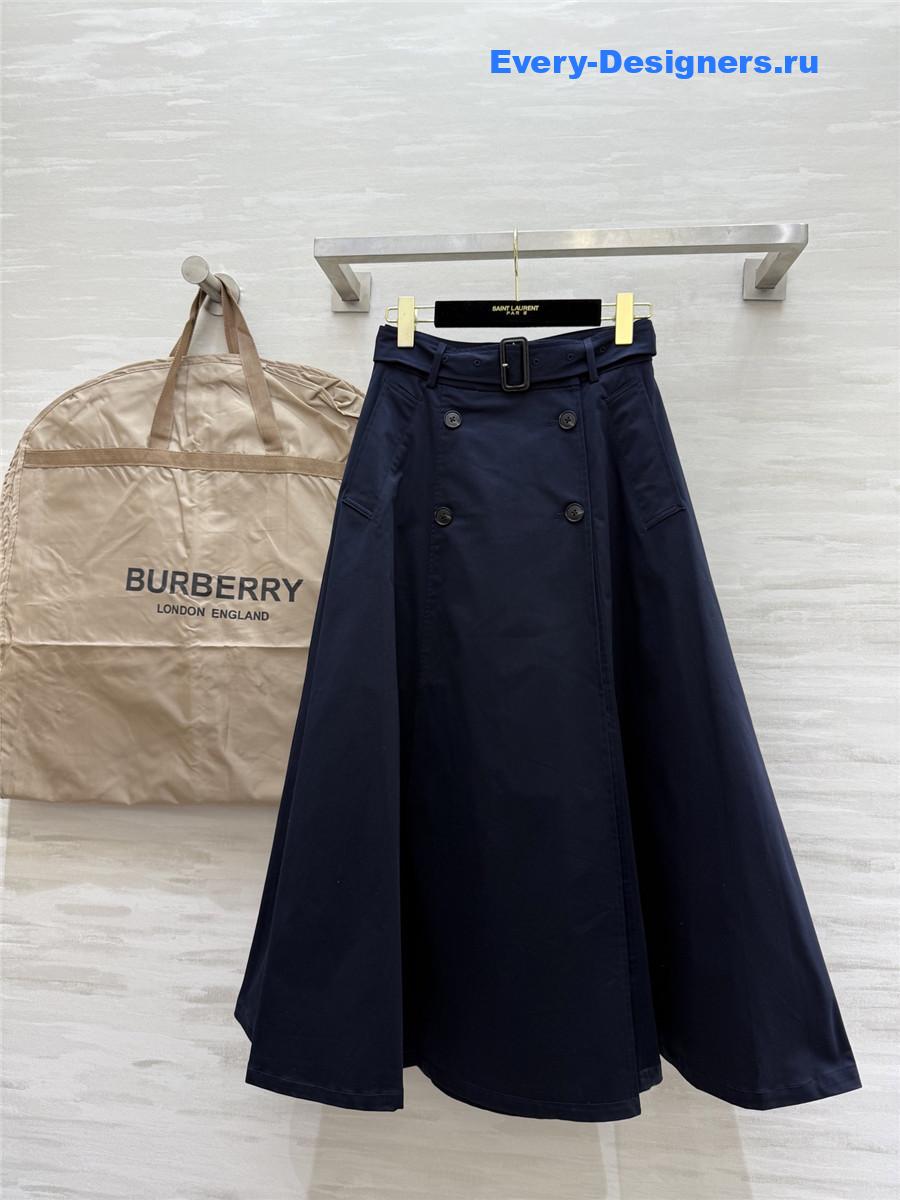 Bv*b*rry dark blue clay cotton skirt