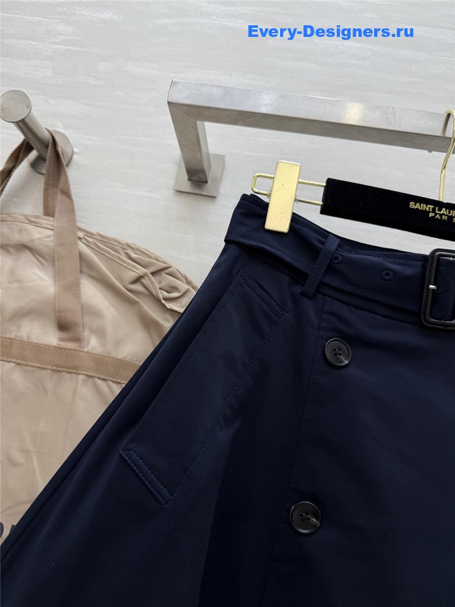 Bv*b*rry dark blue clay cotton skirt