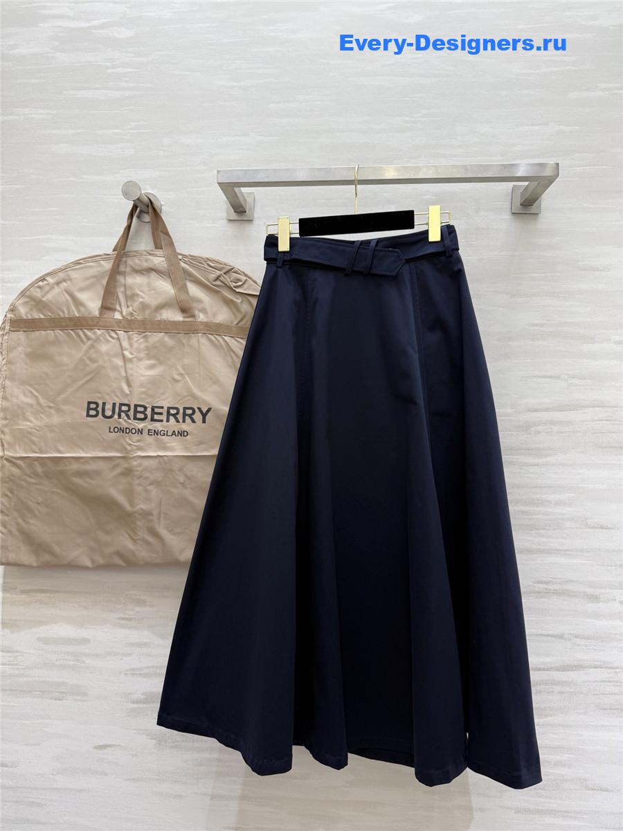 Bv*b*rry dark blue clay cotton skirt