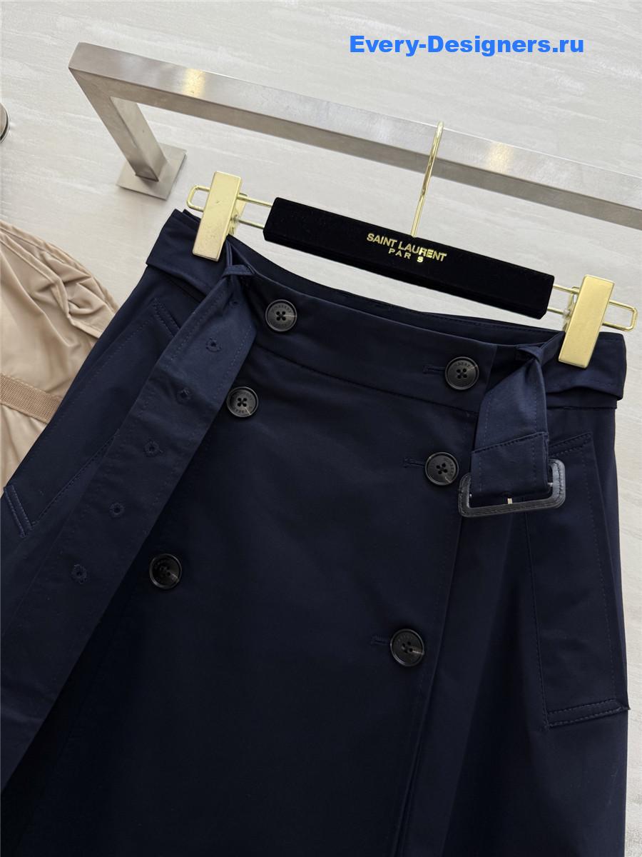 Bv*b*rry dark blue clay cotton skirt