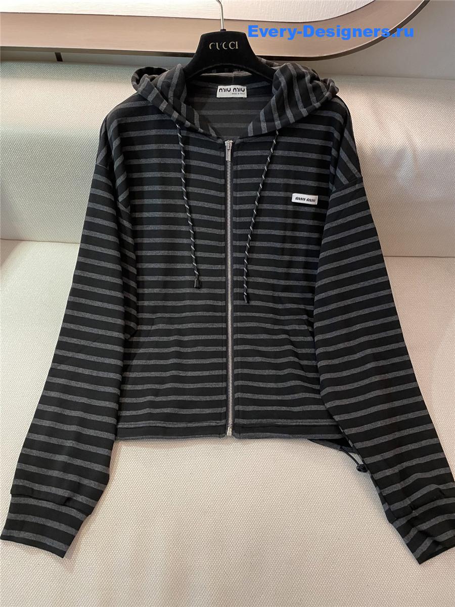 Miu Miu Embroidered Cotton Sweatshirt