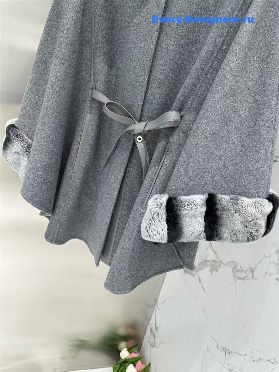 L0r0 P1ana grey salzburg cashmere cape