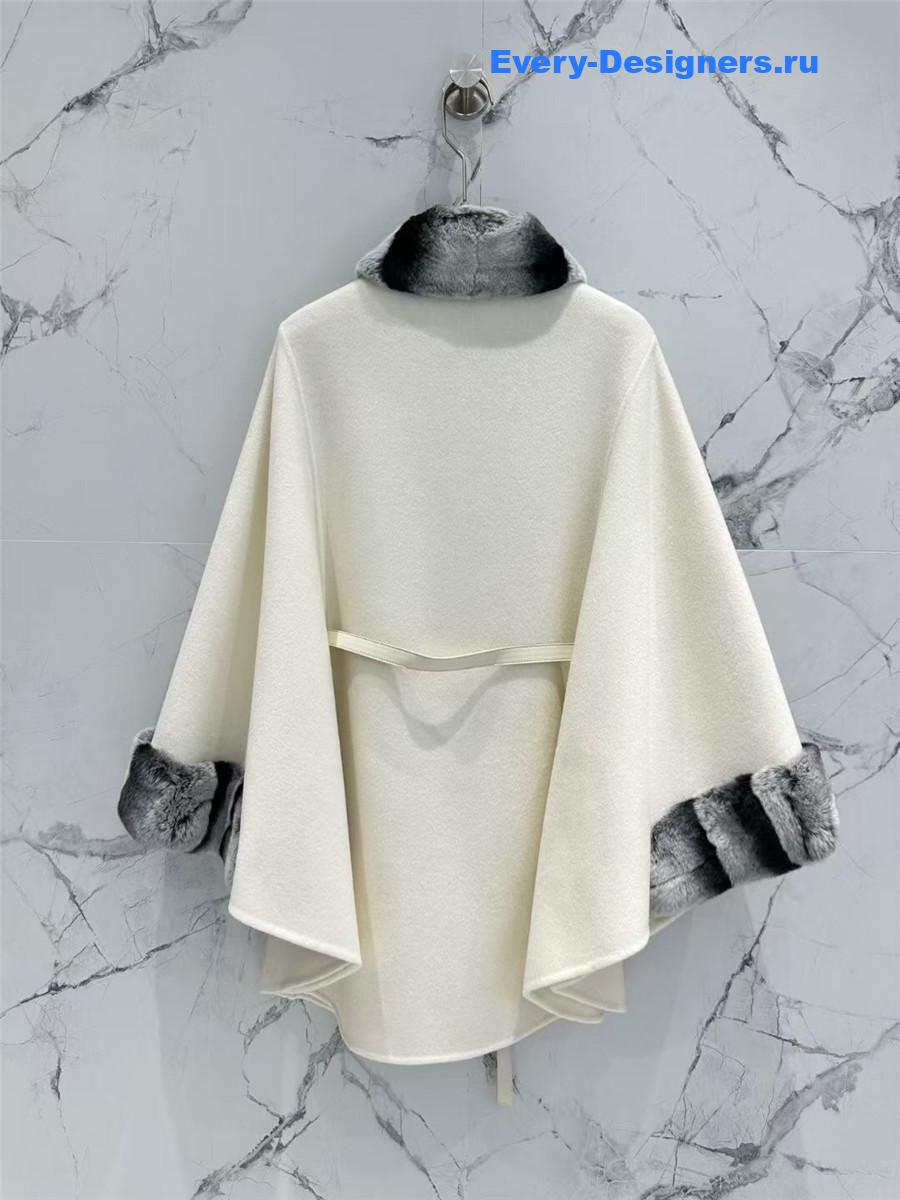 L0r0 P1ana white salzburg cashmere cape