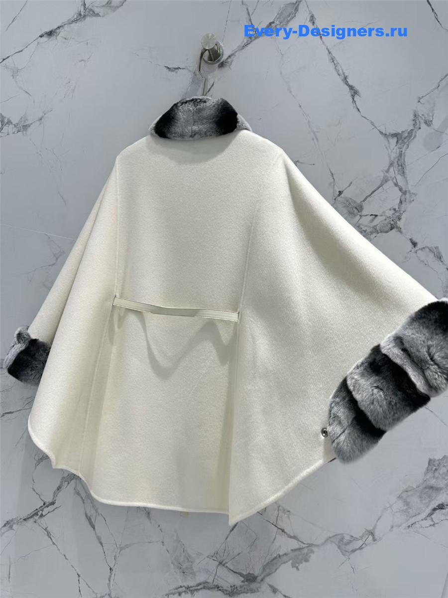 L0r0 P1ana white salzburg cashmere cape