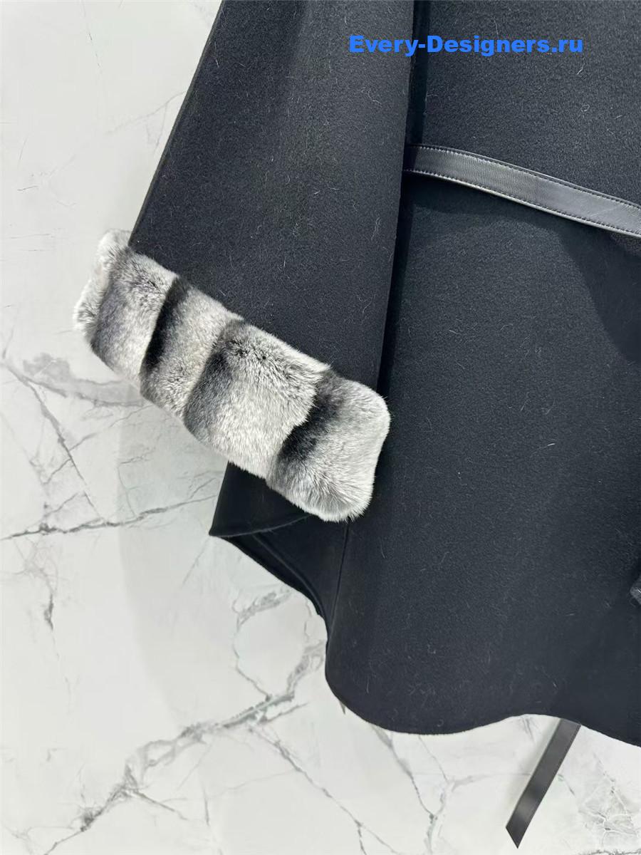 L0r0 P1ana black salzburg cashmere cape