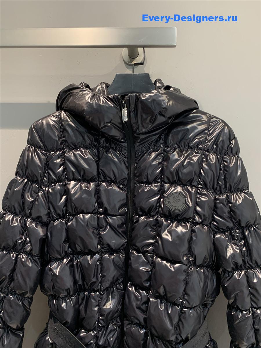Moncler Black Eynard Quilted Belted Jacket