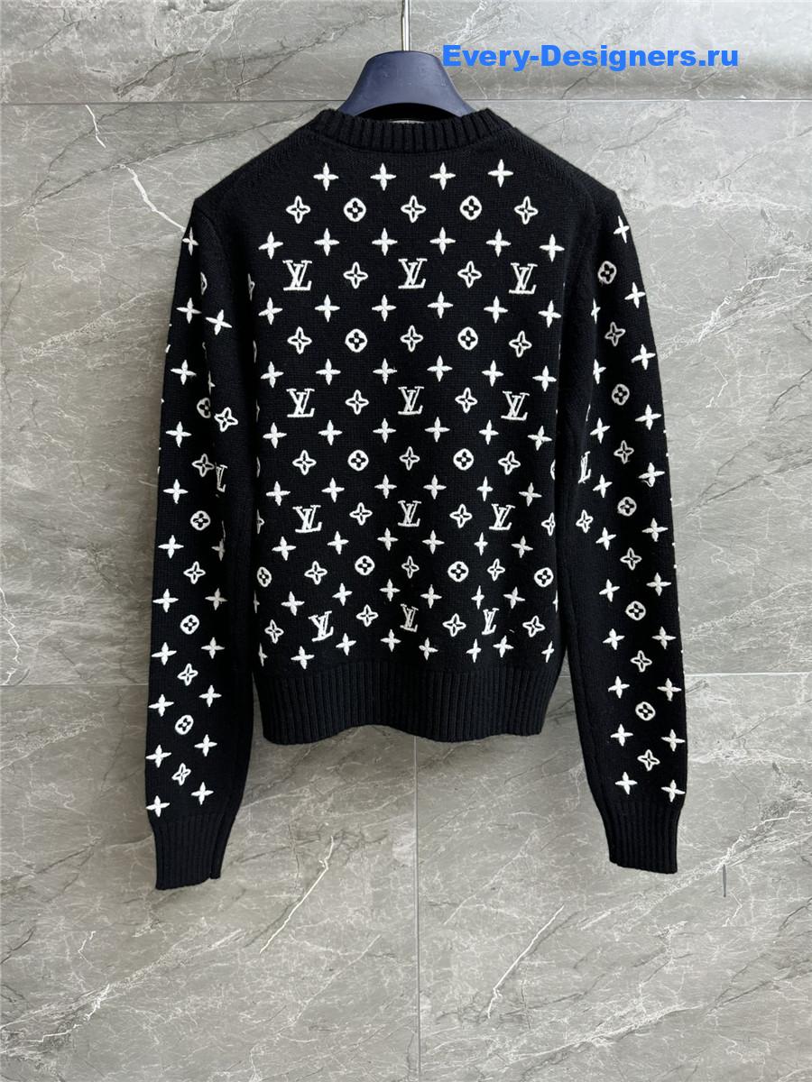 l0vis Vvtt0n 3d monogram knit pullover
