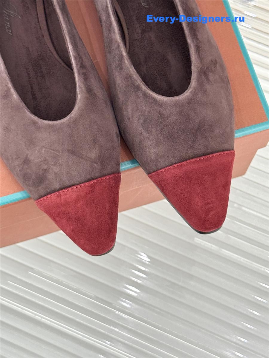 L0r0 P1ana brown suede rebecca ballet flat