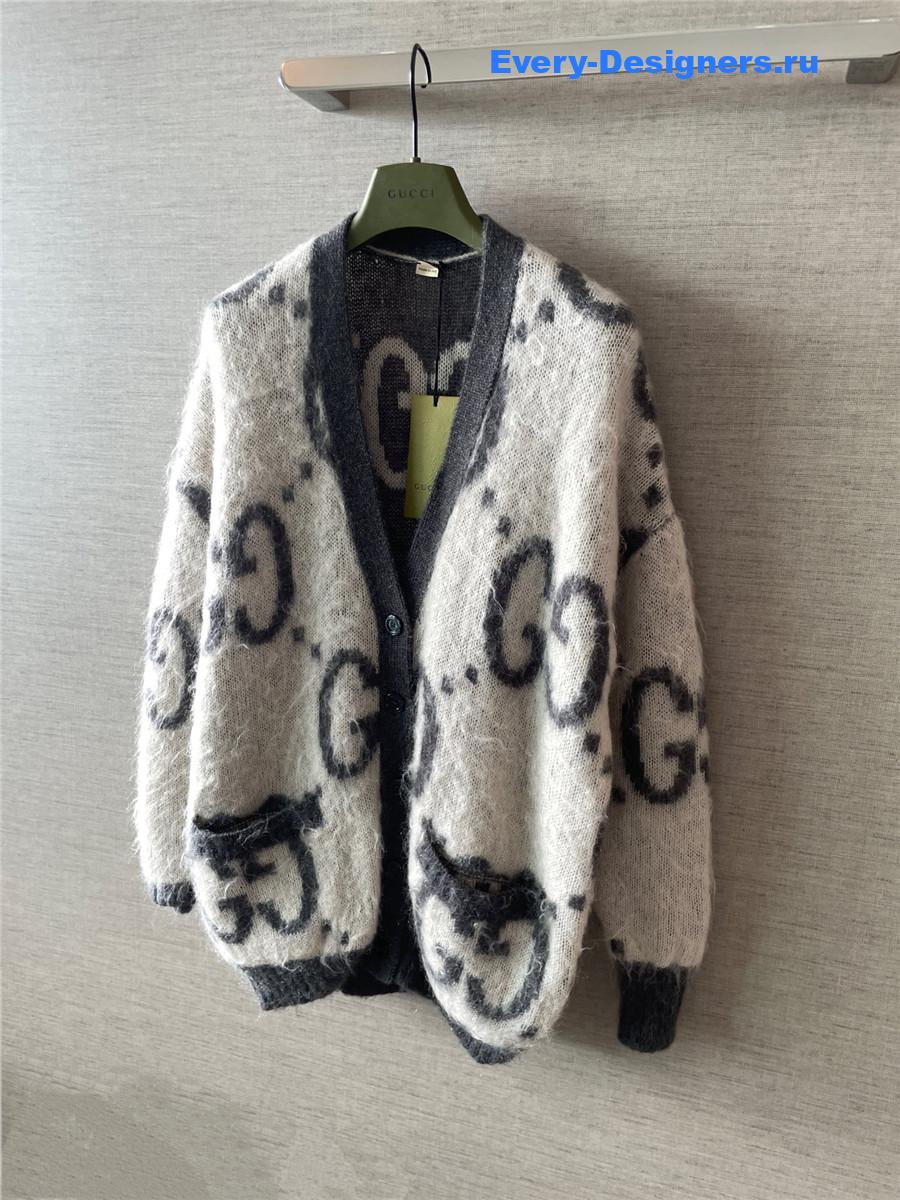 Gvc*1 reversible gg mohair cardigan