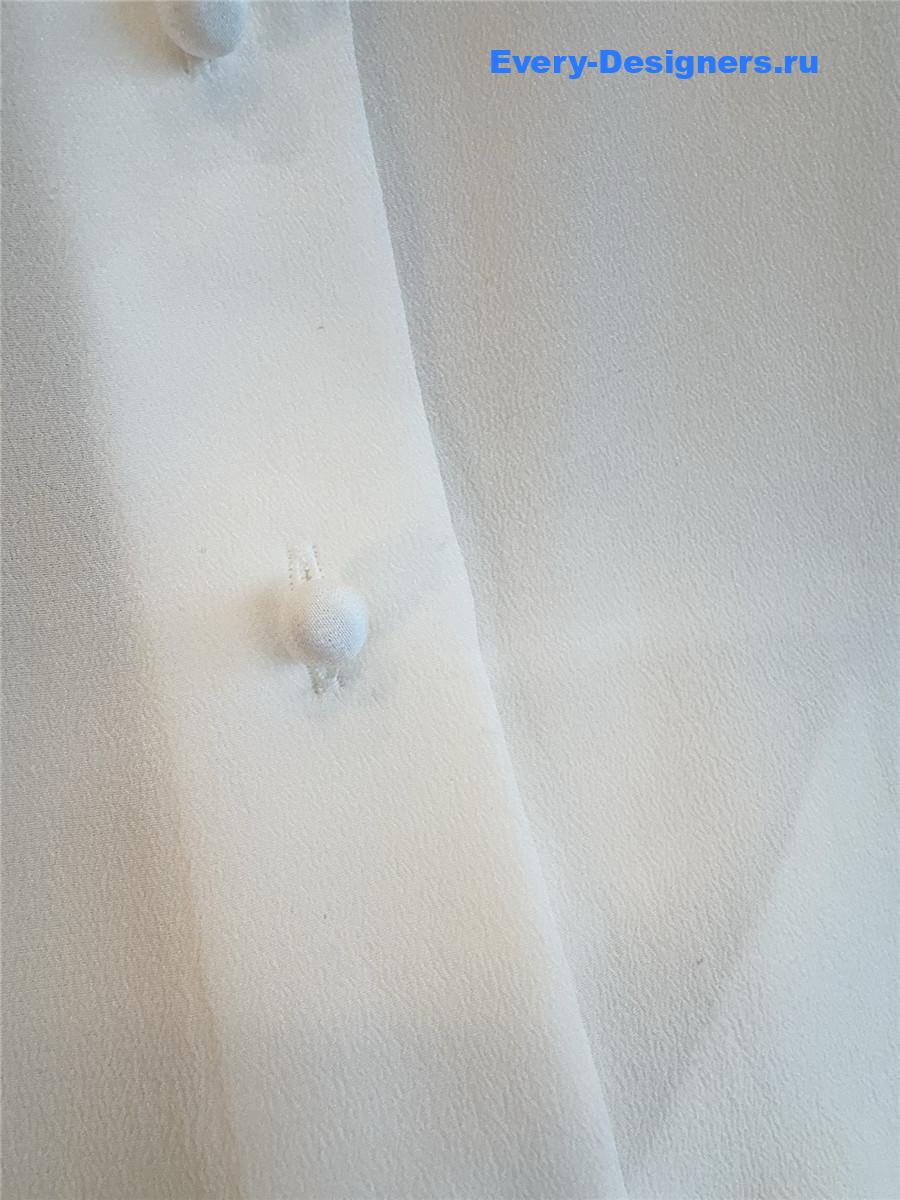 Va1e*ntin0 garavani white ruffled silk-crepe shirt