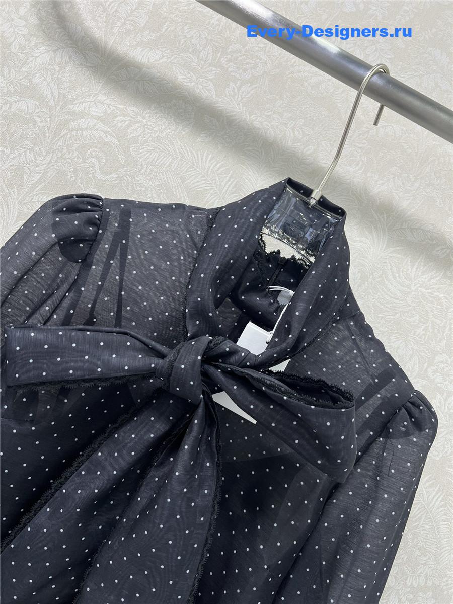 Zimm Polka Dot Ribbon Dress