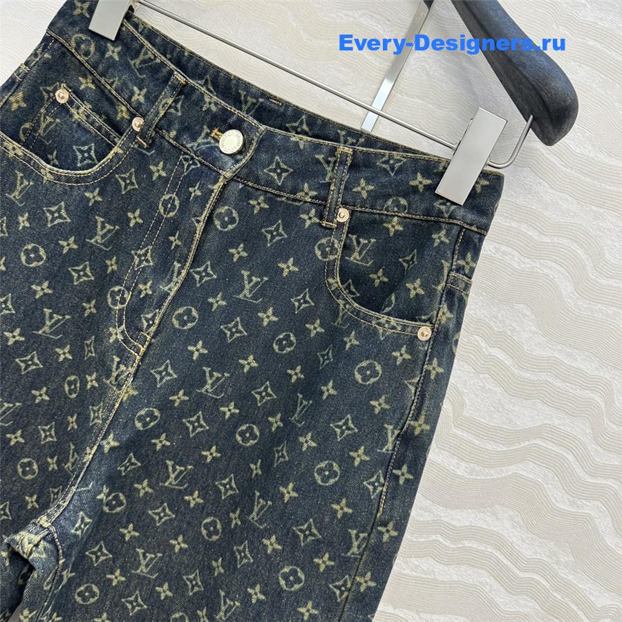 l0vis Vvtt0n monogram blue straight jeans