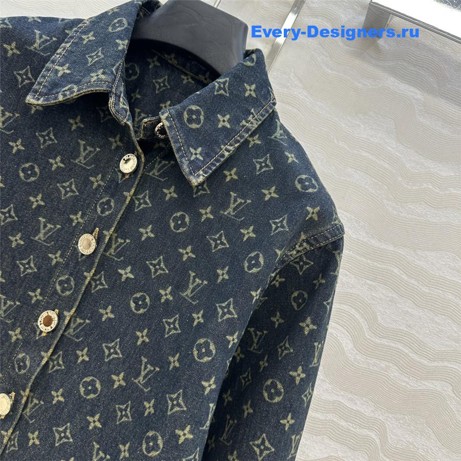 l0vis Vvtt0n monogram denim shirt jacket